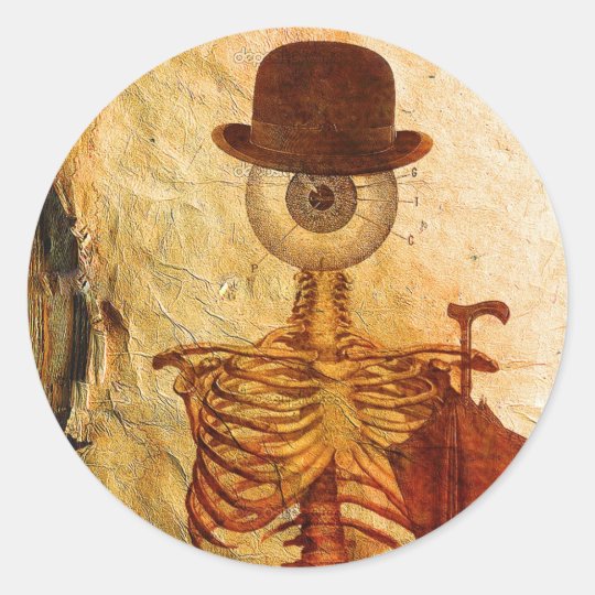Monsieur Bone Sticker Rond