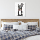 Monsieur Bulldog Canvas Afdruk (Insitu (Slaapkamer))
