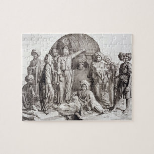 Monsieur Drovetti en zijn volgelingen met behulp v Legpuzzel