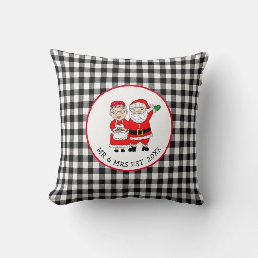 Monsieur et Madame Claus Coussin personnalisé (Recto)