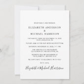 Monsieur Madame Invitation au Réception de Mariage (Dos)