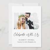 Monsieur Madame Invitation réception de mariage Ph (Devant)