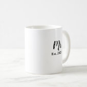 Monsieur Mari Établie 2020 Tasse de Mariage (Devant droit)