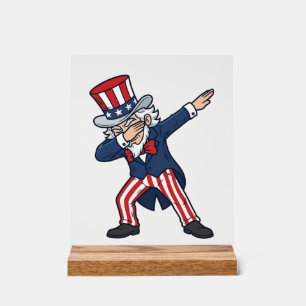 Monsieur patriotique Dabbing Design vectoriel vint