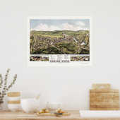 Monson, MA Panoramic Map - 1879 Poster (Keuken)