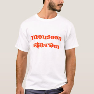 MonsonSta"onbewerkt T-shirt wit/rood