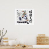 Monsta Flush Dinosaur Basketball Poster (Keuken)