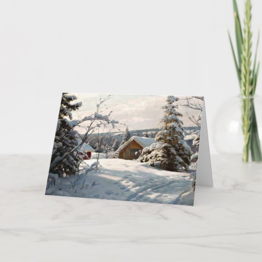 Monsted - het Landschap van de Winter in Solbelyst Kaart (Voorkant)