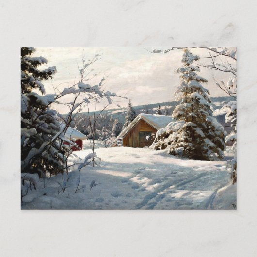 Monsted - Winterlandschap in Solbelyst Briefkaart (Voorkant)