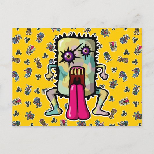 monster6 briefkaart (Voorkant)