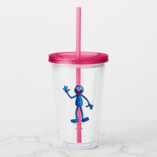 Monster aan het einde van dit artikel | Grover Acryl Drinkbeker (Voorkant)