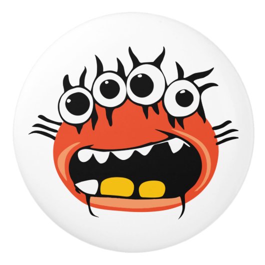 Monster Alien Keramische Knop (Voorkant)