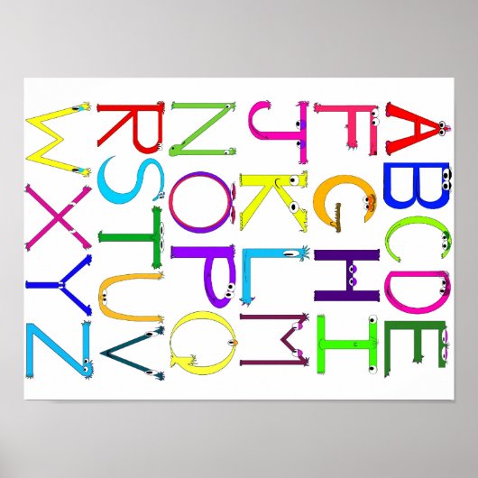 Monster Alphabet Poster (Voorkant)