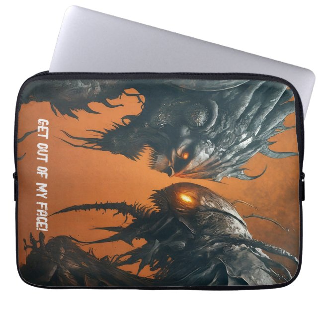 Monster Angry Face-Off Laptop Sleeve (Voorkant)