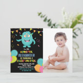 Monster Anniversaire Invitations Ballons photo (Debout devant)