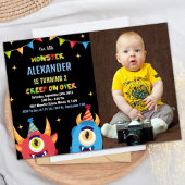 Monster Anniversaire Invitations Couleur Drapeaux 