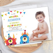 Monster Anniversaire Invitations Couleur Drapeaux 