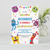 Monster Anniversaire Invitations Couleurs (Debout devant)