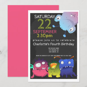 Monster Bash Birthday Party - Gepersonaliseerd Kaart