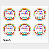 Monster Bash Birthday Party Ronde Sticker (Vel)