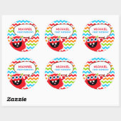 Monster Bash Birthday Party Ronde Sticker (Vel)