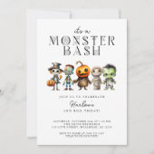 Monster Bash Frankenstein Halloween Party Kaart (Voorkant)