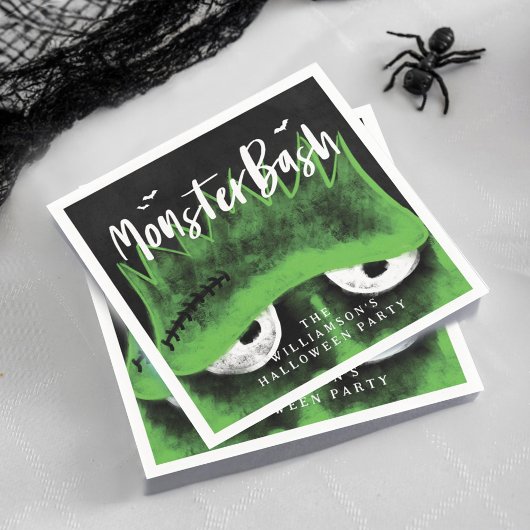 Monster Bash Spooky Frankenstein Halloween Party Servet