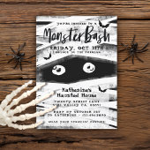Monster Bash | Zwarte & Witte Mummy Halloween Part Kaart