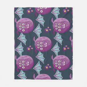 Monster Bats: Schattigee Cartoon Fleece Deken