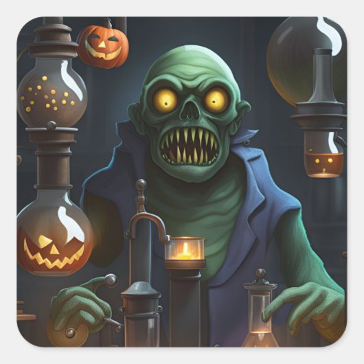 Monster Beakers Halloween Stickers (Voorkant)