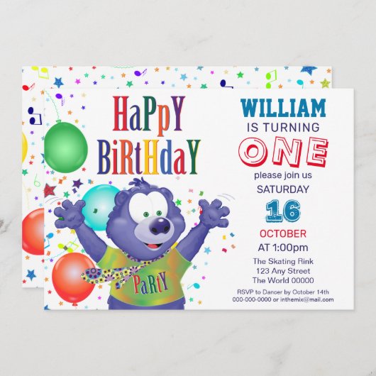 Monster Beer Kinderen Birthday Kaart (Voorkant / Achterkant)