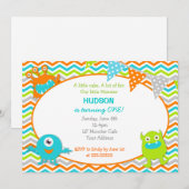 Monster Birthday Party Invitations Kaart (Voorkant / Achterkant)