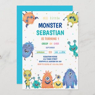 Monster Birthday Uitnodiging