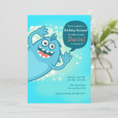 Monster Bonjour Invitation (Debout devant)