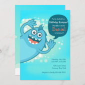 Monster Bonjour Invitation (Devant / Derrière)