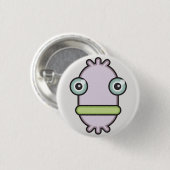 Monster Button: Microbe Ronde Button 3,2 Cm (Voorkant /achterkant)