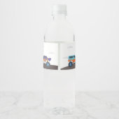 Monster Camion Anniversaire fête Étiquette bouteil (Dos)