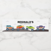 Monster Camion Anniversaire fête Étiquette bouteil (Étiquettes simples)