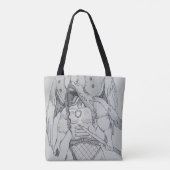 Monster Canvas tas (Achterkant)