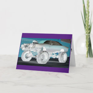 MONSTER CAR BIRTHDAY CARDS KAART