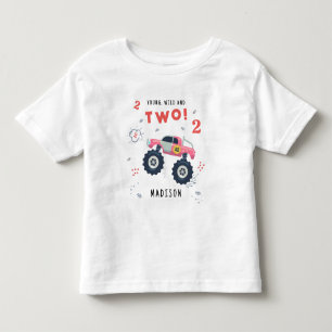 Monster Car Trucks 2e verjaardagsnaam Kinder Shirts