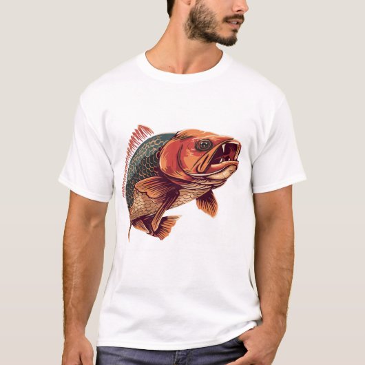 Monster Carp Fishing Angler Gift T-shirt (Voorkant)