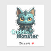 Monster Cat Sticker - "Knuffel Monster" (Vel)