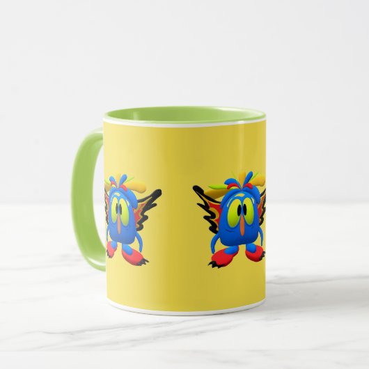 Monster Character Owl Bird Animated Mok (Voorkant links)