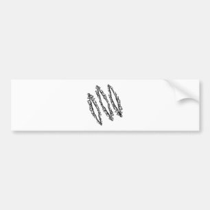 Monster Claw Rip Holes Bumpersticker
