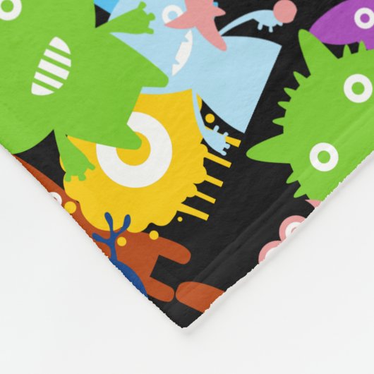 Monster Collage Fleece Blanket (Hoek)