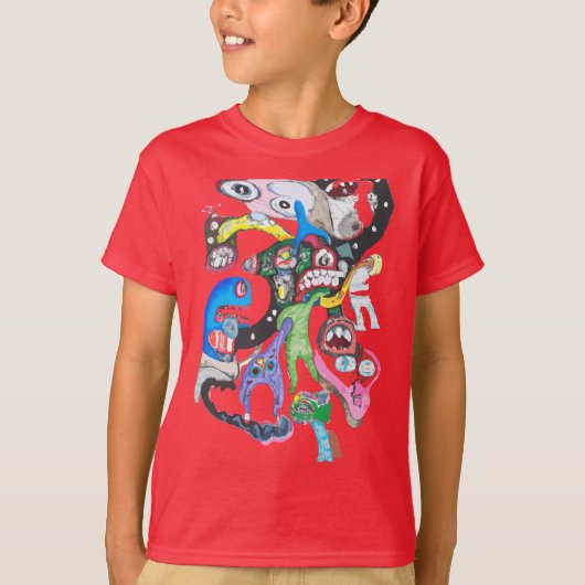 Monster collage Jongens T-shirt (Voorkant)