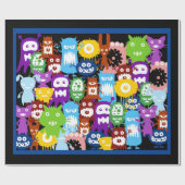 Monster Collage Wrapping Paper Cadeaupapier (Vlak)