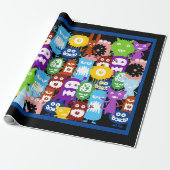 Monster Collage Wrapping Paper Cadeaupapier (Uitgerold)