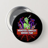 MONSTER COMPLEX HORROR CLUB MAIN LOGO BUTTON / PIN (Voorkant /achterkant)